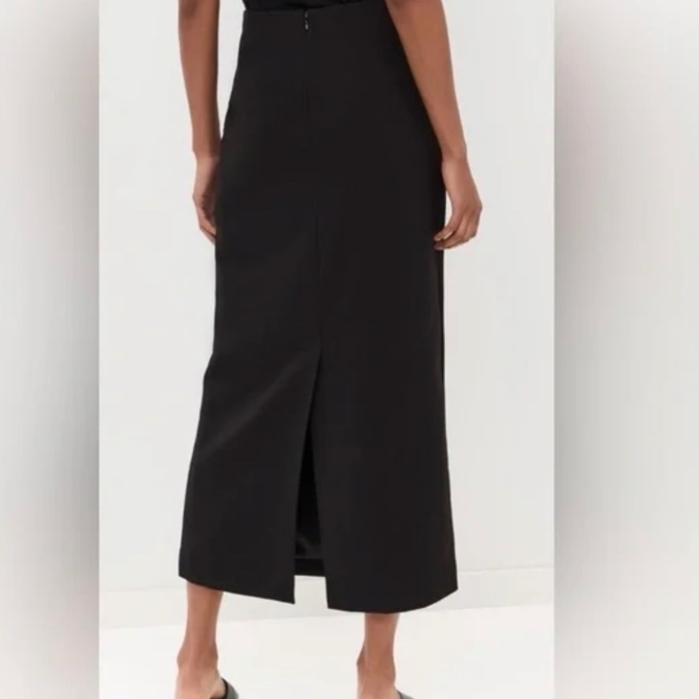 STAUD Smith Skirt Black Midi Column Pencil Skirt Size 6 - Picture 2 of 10